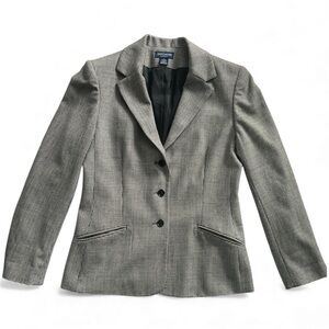 Ann Taylor Stretch Wool Houndstooth Women's Blazer Size 6